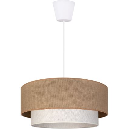 Brilagi - Lámpara colgante LED con cable BOHO ECO 1xE27/10W/230V Ø 40 cm beige/crema