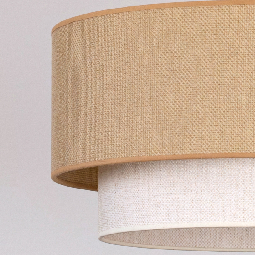 Brilagi - Lámpara colgante LED con cable BOHO ECO 1xE27/10W/230V Ø 40 cm beige/crema