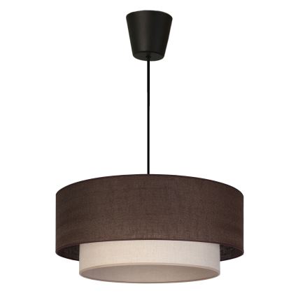 Brilagi - Lámpara colgante LED con cable BOHO ECO 1xE27/10W/230V Ø 40 cm marrón/crema
