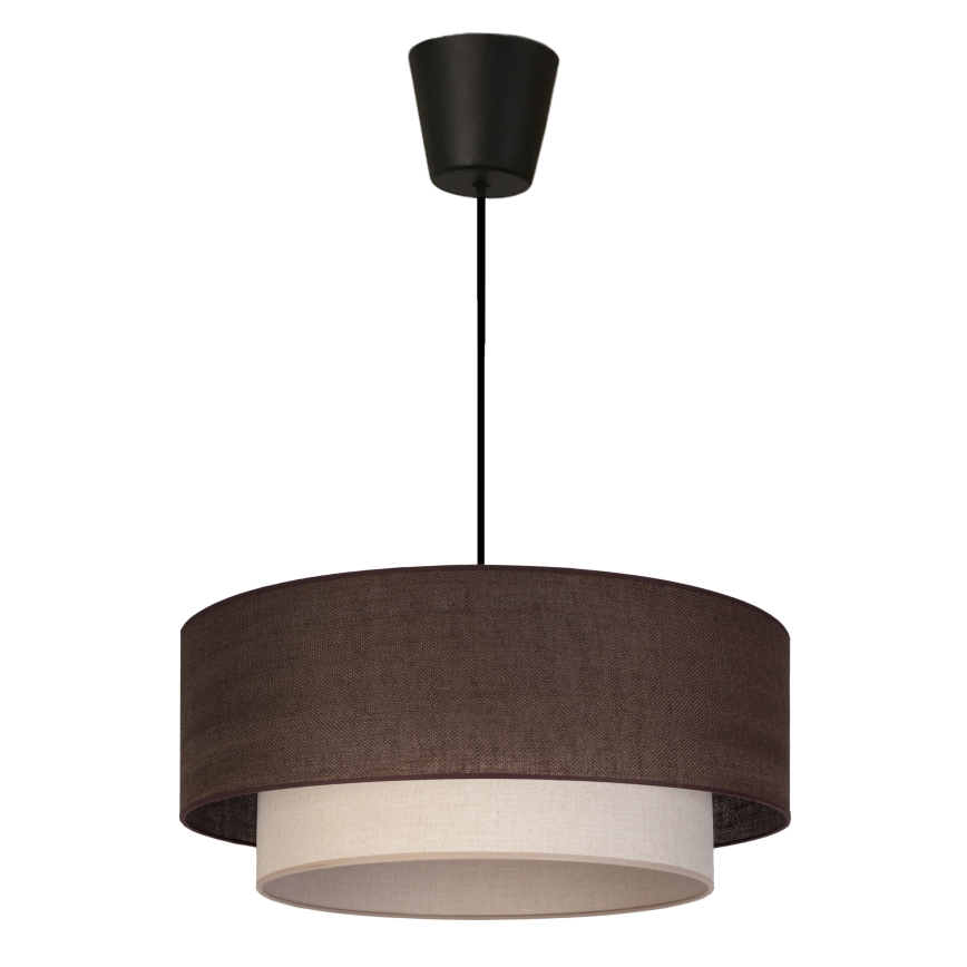 Brilagi - Lámpara colgante LED con cable BOHO ECO 1xE27/10W/230V Ø 40 cm marrón/crema