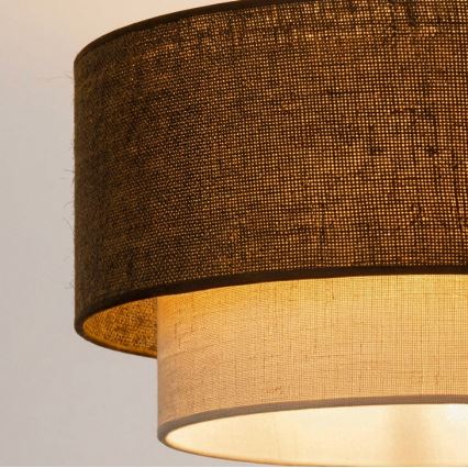 Brilagi - Lámpara colgante LED con cable BOHO ECO 1xE27/10W/230V Ø 40 cm marrón/crema