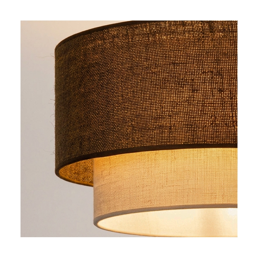 Brilagi - Lámpara colgante LED con cable BOHO ECO 1xE27/10W/230V Ø 40 cm marrón/crema