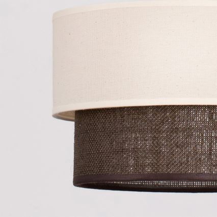 Brilagi - Lámpara colgante LED con cable BOHO STYLE 1xE27/15W/230V diámetro 25 cm crema/marrón