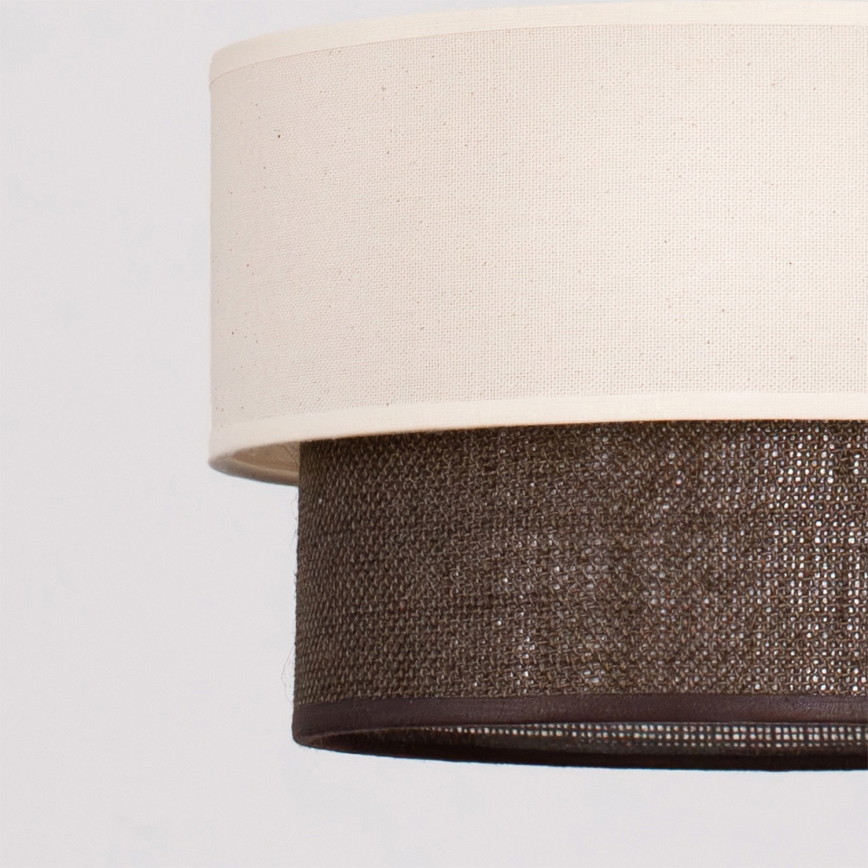 Brilagi - Lámpara colgante LED con cable BOHO STYLE 1xE27/15W/230V diámetro 25 cm crema/marrón
