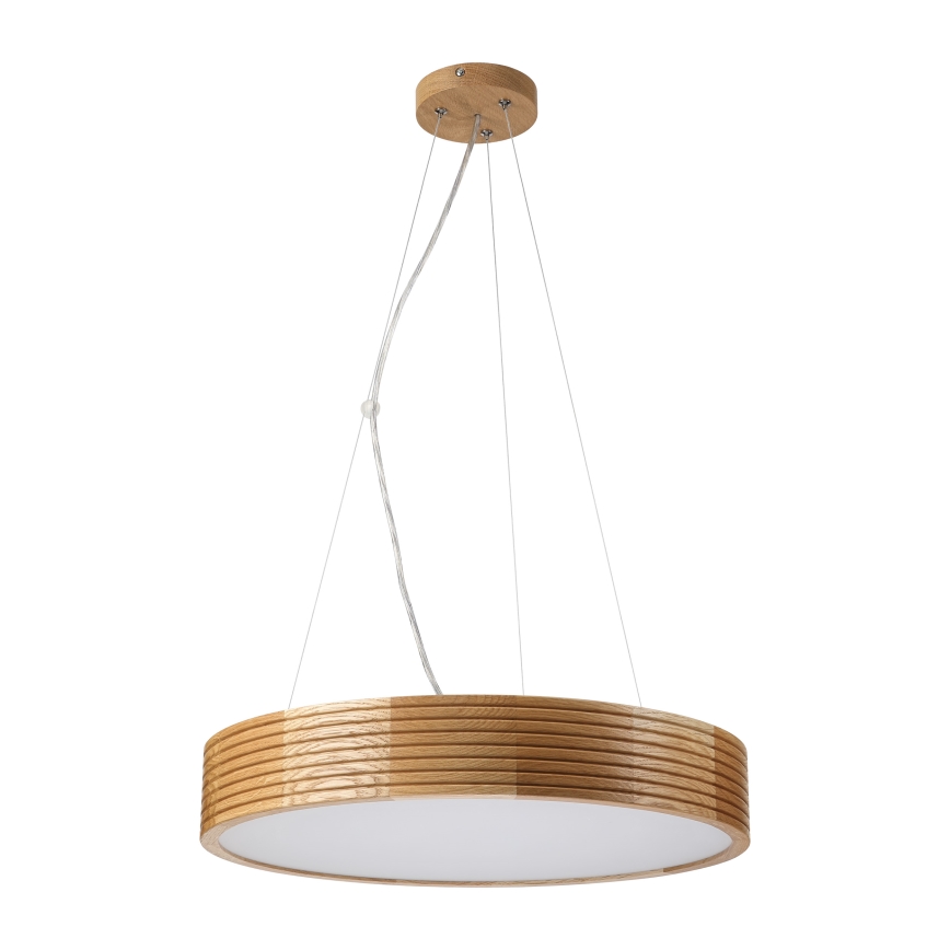 Brilagi - Lámpara colgante LED con cable CARVALHO MODERN 3xE27/60W/230V, roble, diámetro 47,5 cm