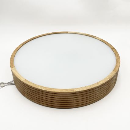 Brilagi - Lámpara colgante LED con cable CARVALHO MODERN 3xE27/60W/230V, roble, diámetro 47,5 cm