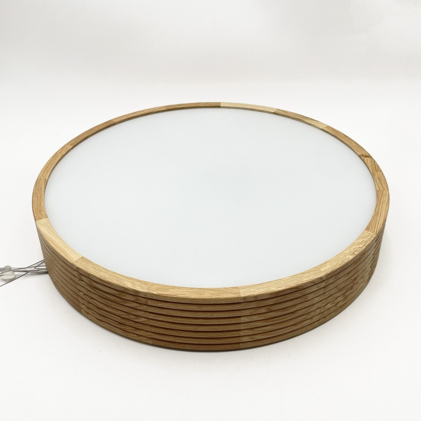 Brilagi - Lámpara colgante LED con cable CARVALHO MODERN 3xE27/60W/230V, roble, diámetro 47,5 cm