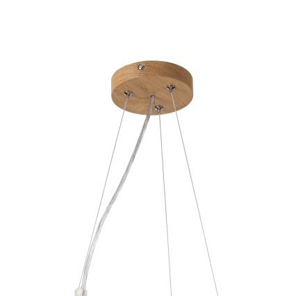 Brilagi - Lámpara colgante LED con cable CARVALHO MODERN 3xE27/60W/230V, roble, diámetro 47,5 cm