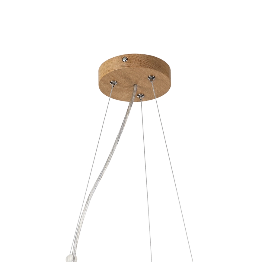 Brilagi - Lámpara colgante LED con cable CARVALHO MODERN 3xE27/60W/230V, roble, diámetro 47,5 cm