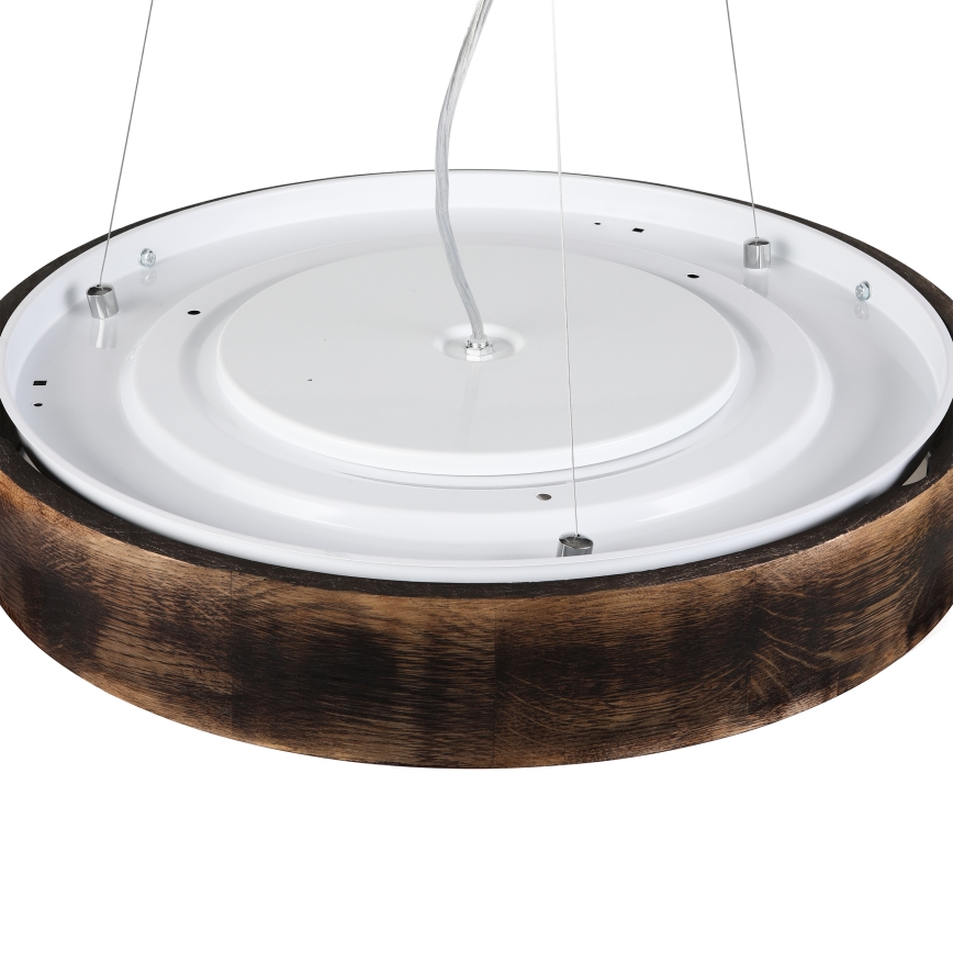 Brilagi - Lámpara colgante LED con cable CARVALHO SMOKEY, 3xE27/60W/230V, roble, diámetro 47,5 cm