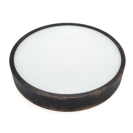 Brilagi - Lámpara colgante LED con cable CARVALHO SMOKEY, 3xE27/60W/230V, roble, diámetro 47,5 cm