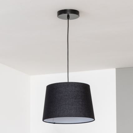 Brilagi - Lámpara colgante LED con cable CERIA 1x E27/40W/230V, diámetro 30 cm, negra
