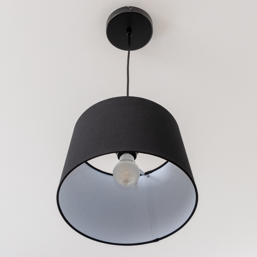 Brilagi - Lámpara colgante LED con cable CERIA 1x E27/40W/230V, diámetro 30 cm, negra