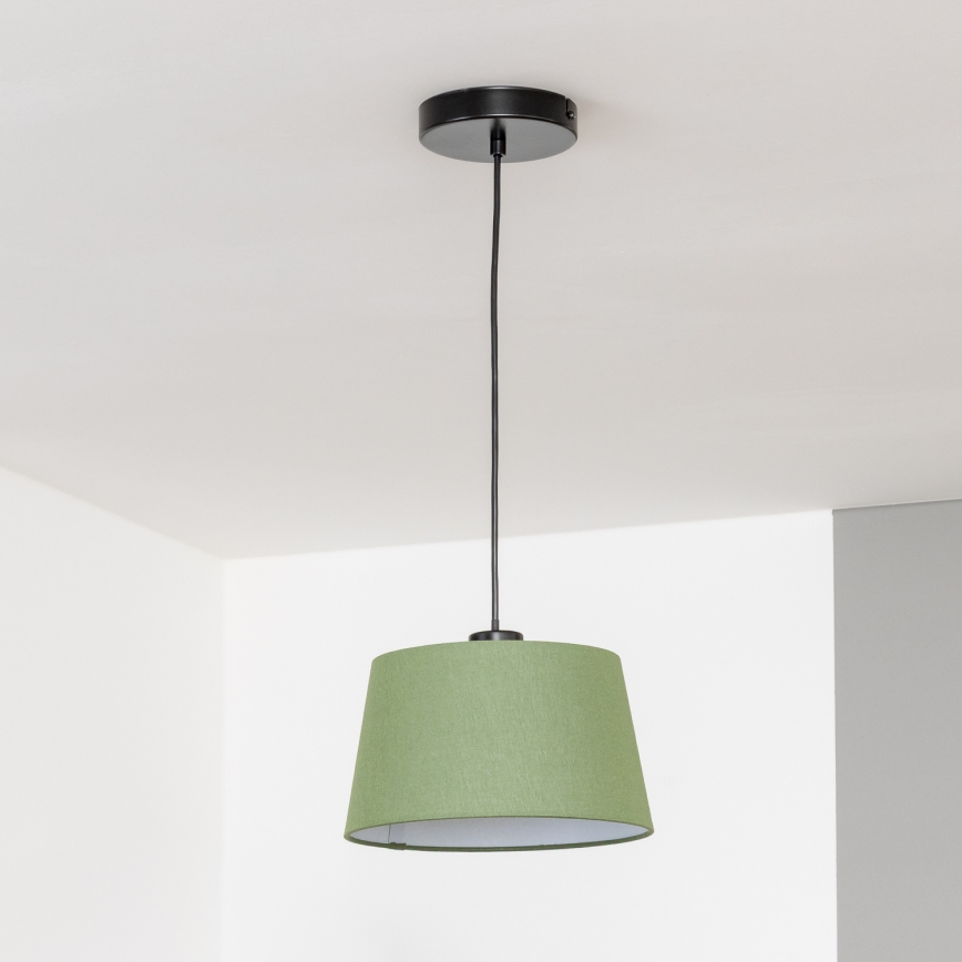 Brilagi - Lámpara colgante LED con cable CERIA 1xE27/40W/230V diámetro 25 cm verde