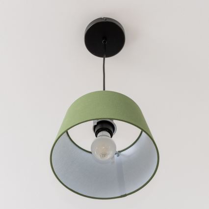 Brilagi - Lámpara colgante LED con cable CERIA 1xE27/40W/230V diámetro 25 cm verde