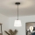 Brilagi - Lámpara colgante LED con cable CERIA 1xE27/40W/230V Ø 20,5 cm blanca