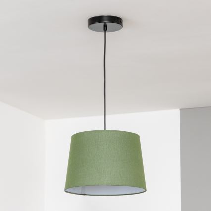 Brilagi - Lámpara colgante LED con cable CERIA 1xE27/40W/230V Ø 30 cm, verde