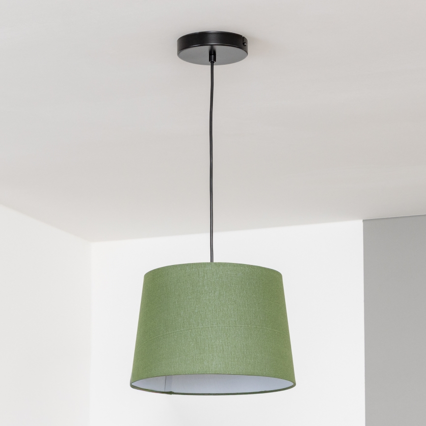 Brilagi - Lámpara colgante LED con cable CERIA 1xE27/40W/230V Ø 30 cm, verde