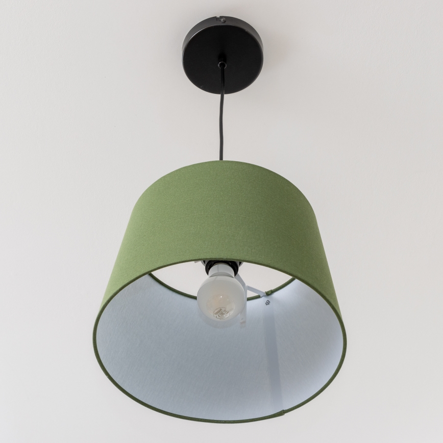 Brilagi - Lámpara colgante LED con cable CERIA 1xE27/40W/230V Ø 30 cm, verde