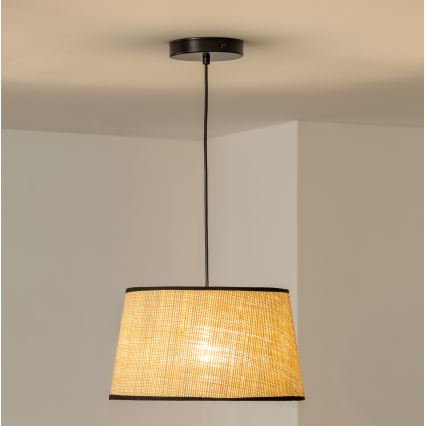 Brilagi - Lámpara colgante LED con cable CERIA 1xE27/40W/230V Ø 35 cm beige