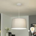 Brilagi - Lámpara colgante LED con cable CERIA 1xE27/40W/230V Ø 45 cm gris