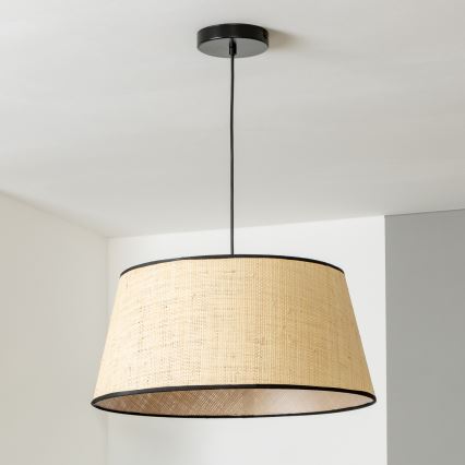 Brilagi - Lámpara colgante LED con cable CERIA 1xE27/40W/230V Ø 50 cm beige