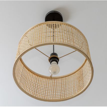 Brilagi - Lámpara colgante LED con cable CERIA BOHO 1xE27/40W/230V diámetro 40 cm bambú