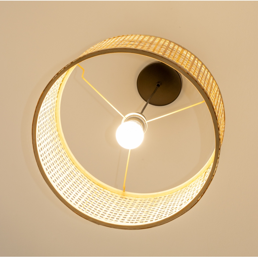 Brilagi - Lámpara colgante LED con cable CERIA BOHO 1xE27/40W/230V diámetro 40 cm bambú