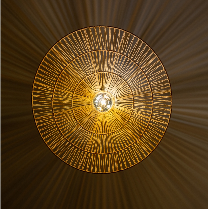 Brilagi - Lámpara colgante LED con cable CERIA BOHO 1xE27/40W/230V, diámetro 70 cm, marrón