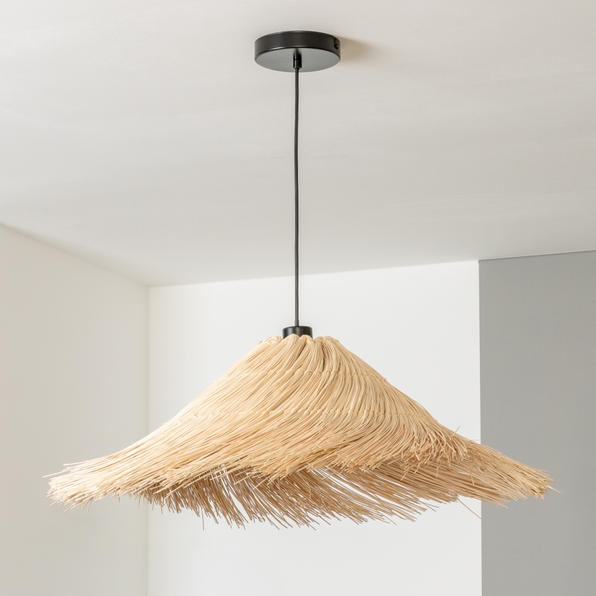 Brilagi - Lámpara colgante LED con cable CERIA BOHO 1xE27/40W/230V diámetro 70 cm ratán