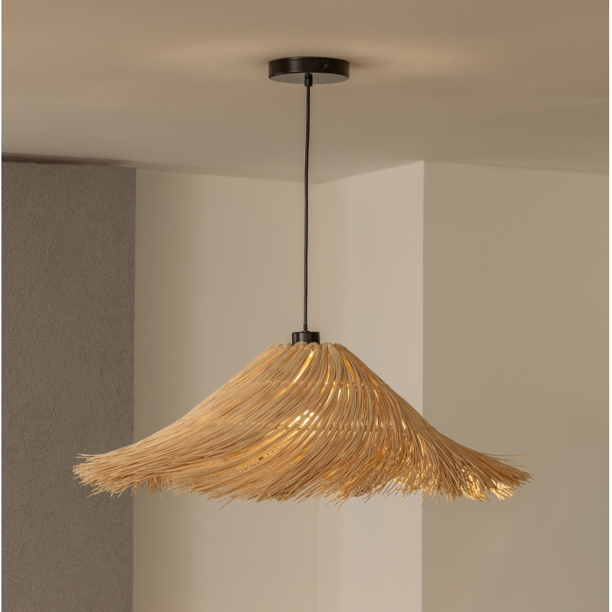 Brilagi - Lámpara colgante LED con cable CERIA BOHO 1xE27/40W/230V diámetro 70 cm ratán