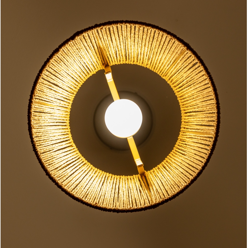 Brilagi - Lámpara colgante LED con cable CERIA BOHO 1xE27/40W/230V Ø 28 cm marrón