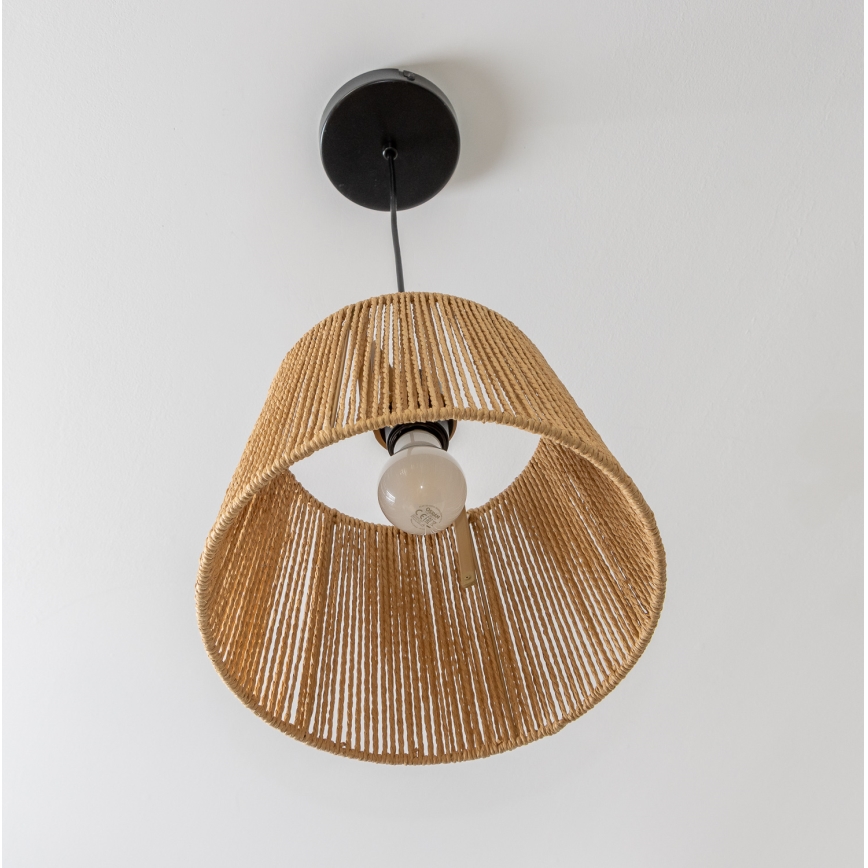 Brilagi - Lámpara colgante LED con cable CERIA BOHO 1xE27/40W/230V Ø 28 cm marrón