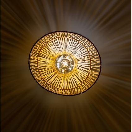 Brilagi - Lámpara colgante LED con cable CERIA BOHO 1xE27/40W/230V Ø 30 cm marrón