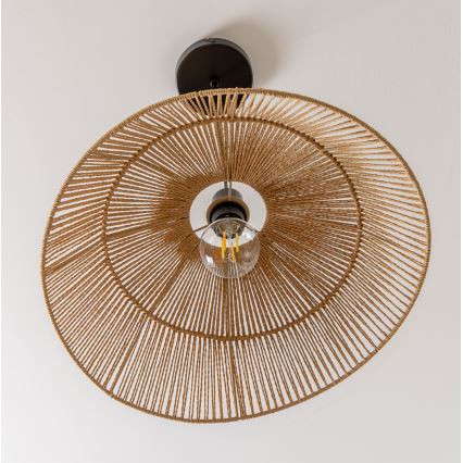 Brilagi - Lámpara colgante LED con cable CERIA BOHO 1xE27/40W/230V Ø 50 cm marrón
