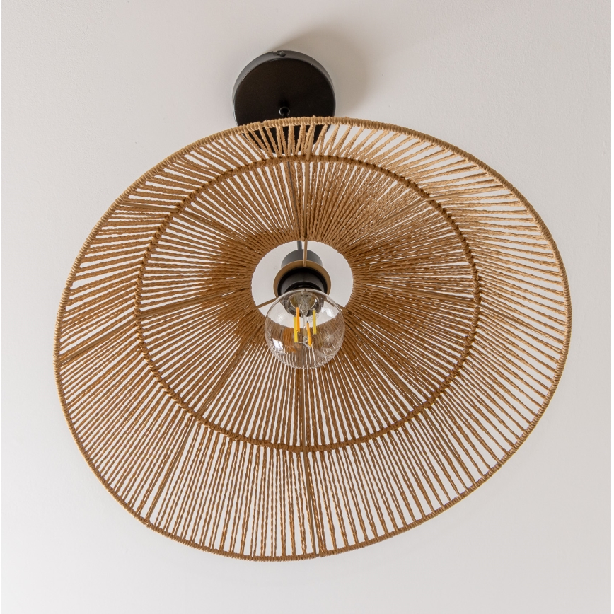 Brilagi - Lámpara colgante LED con cable CERIA BOHO 1xE27/40W/230V Ø 50 cm marrón