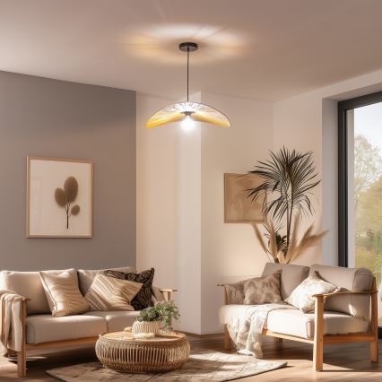 Brilagi - Lámpara colgante LED con cable CERIA BOHO 1xE27/40W/230V Ø 60 cm rafia
