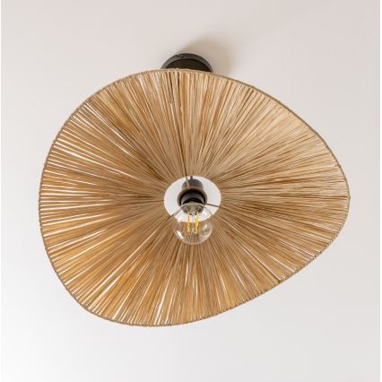 Brilagi - Lámpara colgante LED con cable CERIA BOHO 1xE27/40W/230V Ø 60 cm rafia