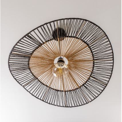 BRILAGI - Lámpara colgante LED con cable CERIA BOHO 1xE27/40W/230V Ø 80 cm negro/marrón