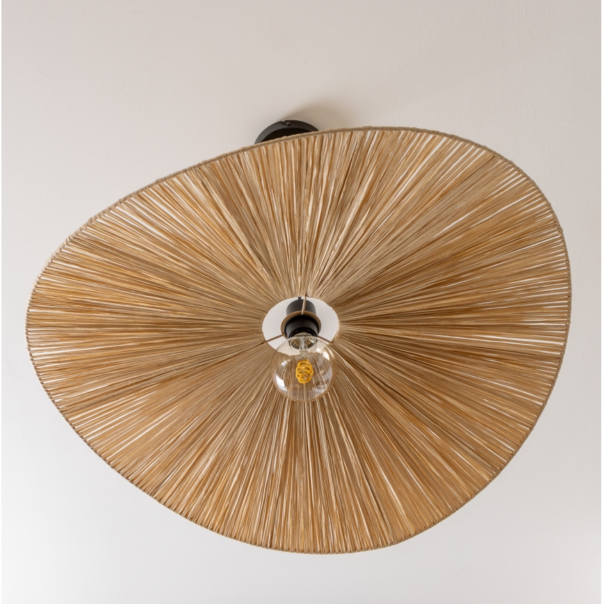 Brilagi - Lámpara colgante LED con cable CERIA BOHO 1xE27/40W/230V Ø 80 cm rafia