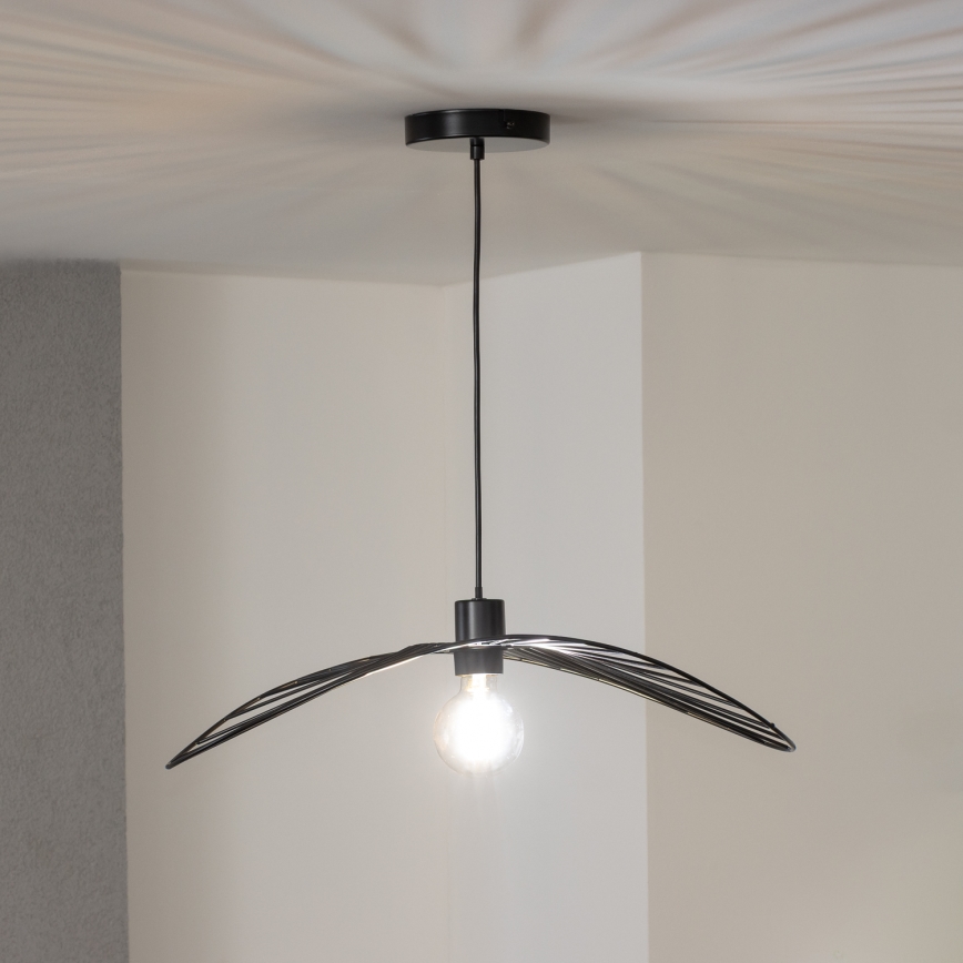 Brilagi - Lámpara colgante LED con cable CERIA WIRE 1xE27/40W/230V 40x56 cm negra