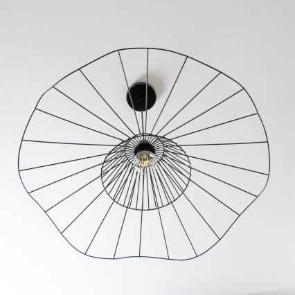 Brilagi - Lámpara colgante LED con cable CERIA WIRE 1xE27/40W/230V Ø 80 cm negra