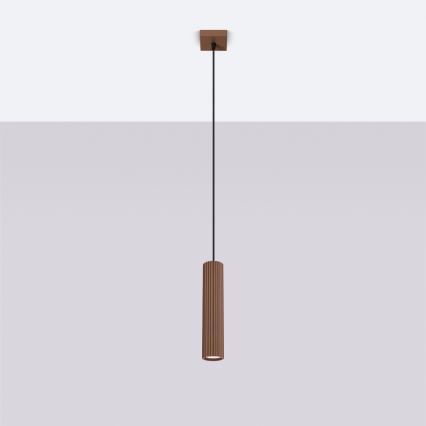 Brilagi - Lámpara colgante LED con cable CRESTO 1xGU10/10W/230V marrón