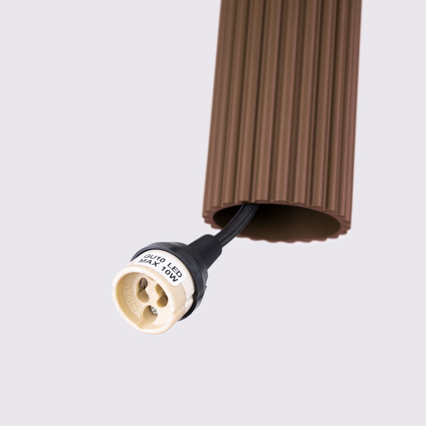 Brilagi - Lámpara colgante LED con cable CRESTO 1xGU10/10W/230V marrón