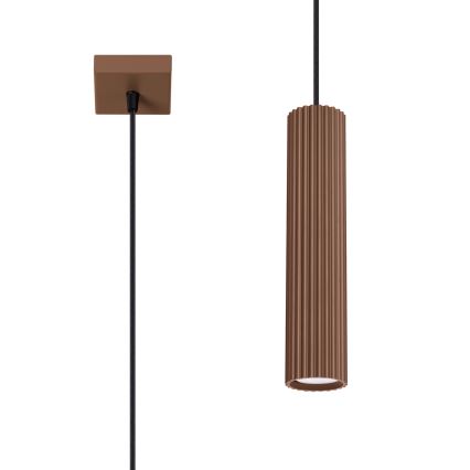 Brilagi - Lámpara colgante LED con cable CRESTO 1xGU10/10W/230V marrón