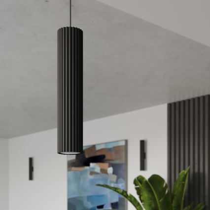 Brilagi - Lámpara colgante LED con cable CRESTO 1xGU10/10W/230V negra
