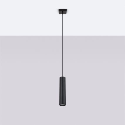 Brilagi - Lámpara colgante LED con cable CRESTO 1xGU10/10W/230V negra