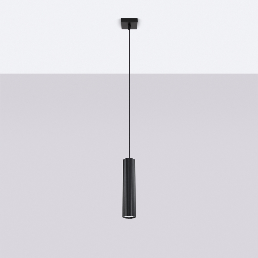 Brilagi - Lámpara colgante LED con cable CRESTO 1xGU10/10W/230V negra