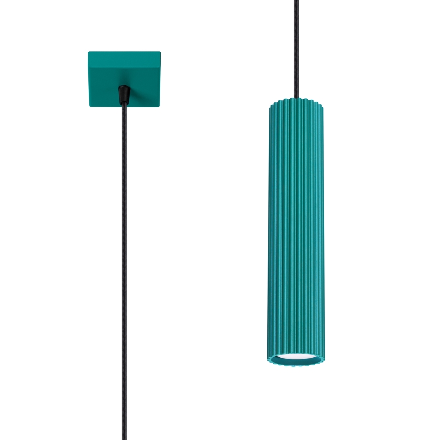 Brilagi - Lámpara colgante LED con cable CRESTO 1xGU10/10W/230V turquesa
