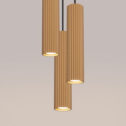 BRILAGI - Lámpara colgante LED con cable CRESTO 3xGU10/10W/230V dorada